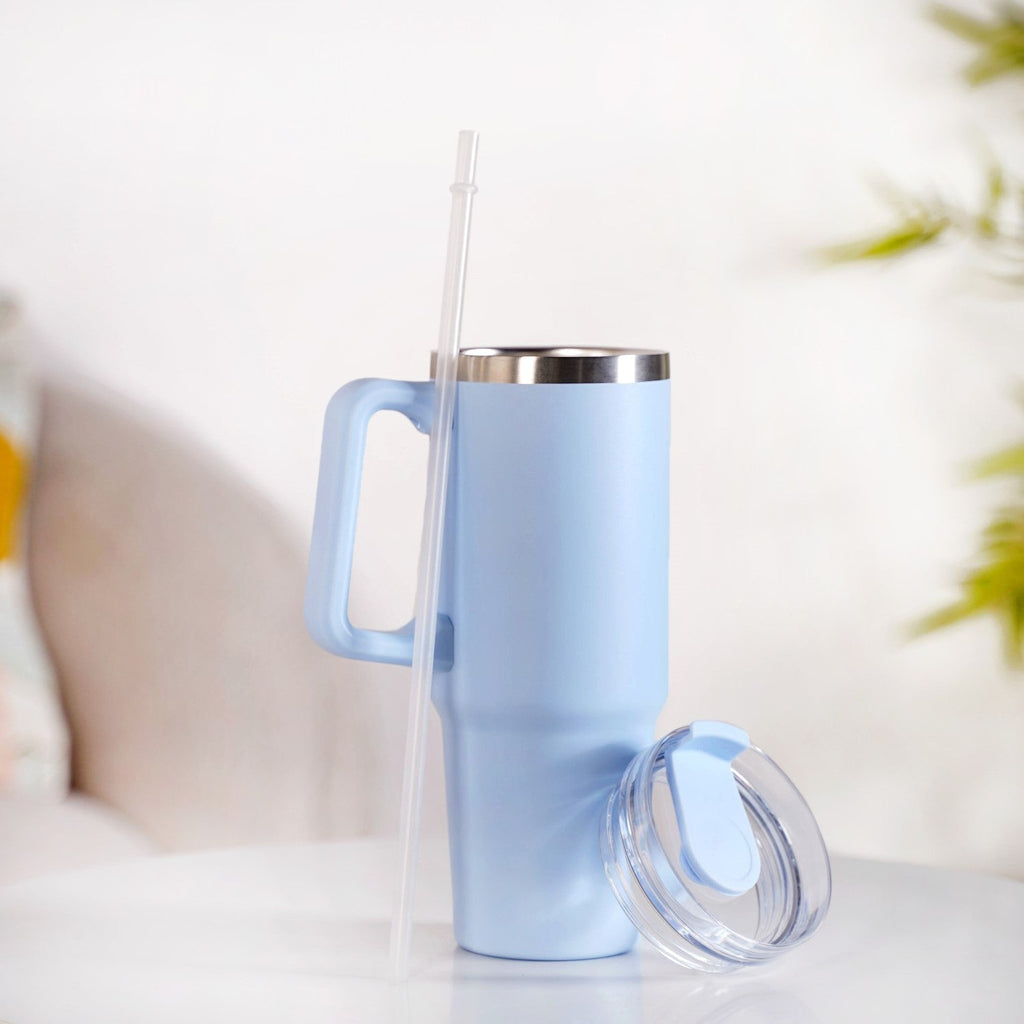 Glacio Leakproof Insulated Water Tumbler With Handle Arctic Blue 850ml Nestasia