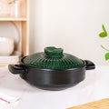 Botanica Ceramic Casserole Cooking Pot Green 2000ml Nestasia