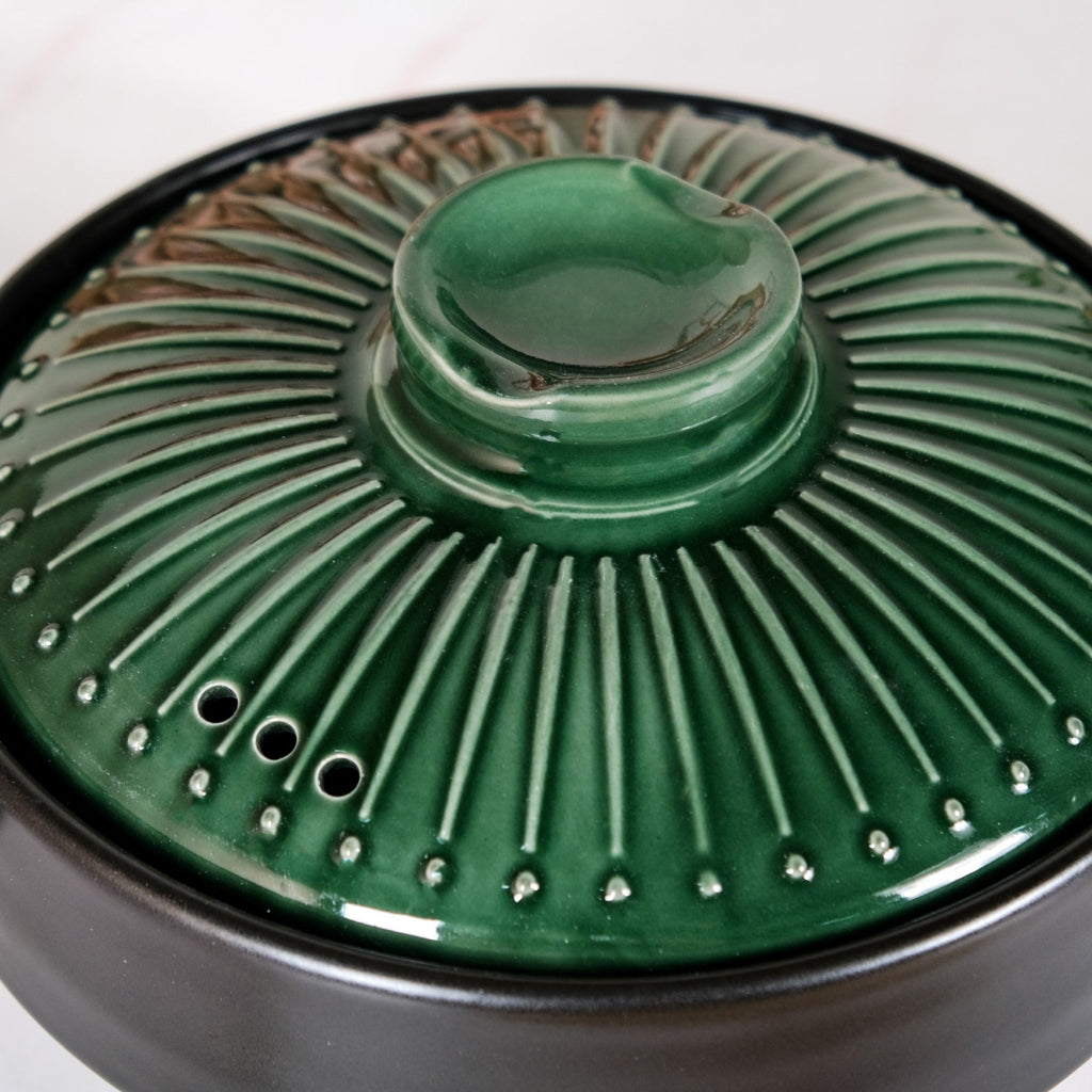 Botanica Ceramic Casserole Cooking Pot Green 2000ml Nestasia