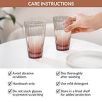 Helios Ombre High Ball Glass Tumbler Set Of 2 340ml Nestasia