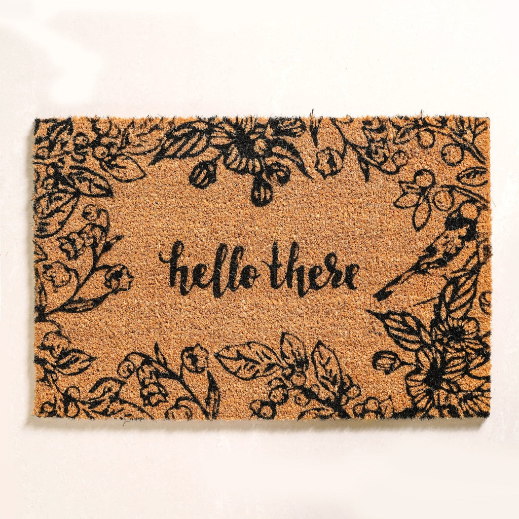 Hello There Printed Coir Welcome Mat 24x16 Inch Nestasia