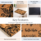 Hello There Printed Coir Welcome Mat 24x16 Inch Nestasia