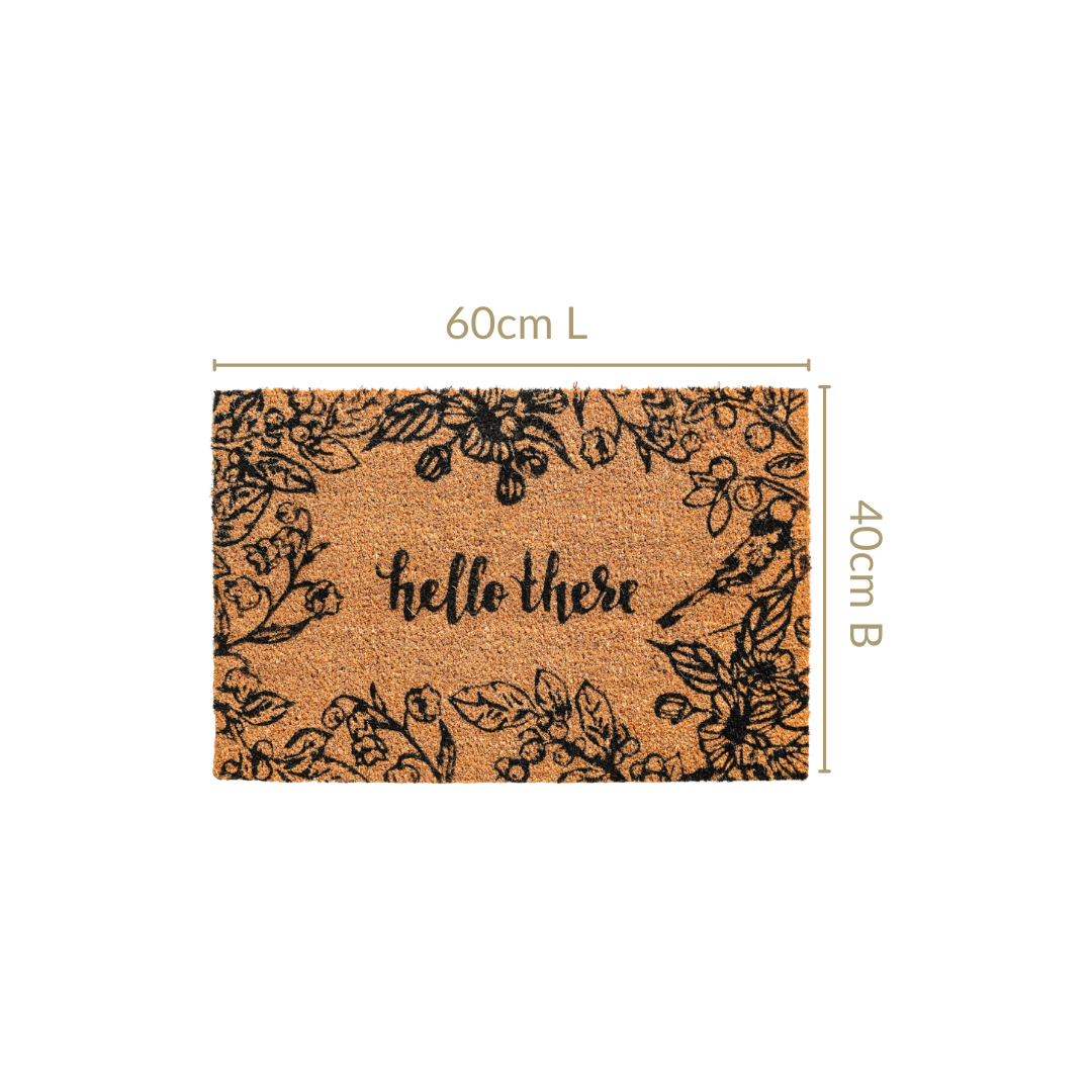 Hello There Printed Coir Welcome Mat 24x16 Inch Nestasia