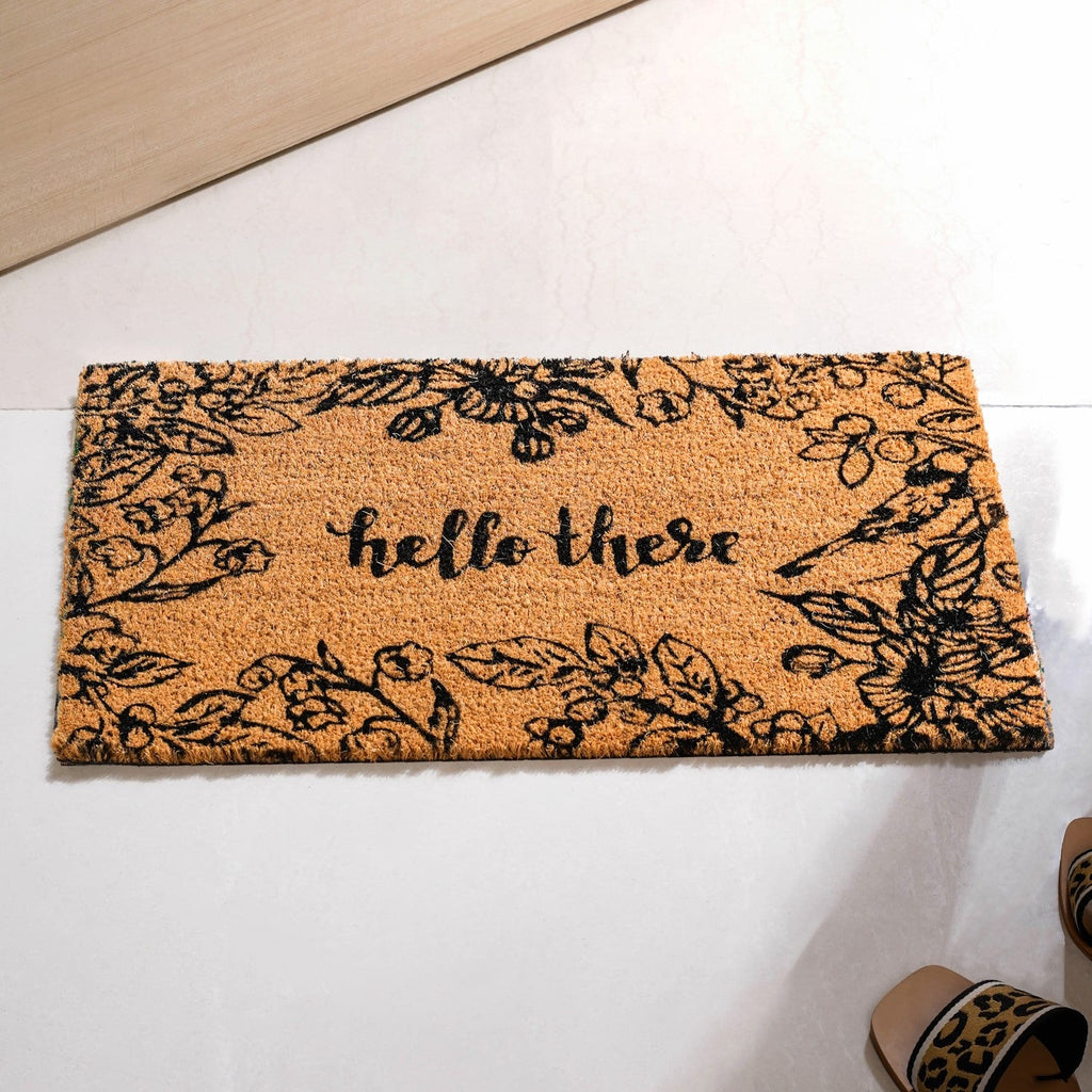 Hello There Printed Coir Welcome Mat 24x16 Inch Nestasia