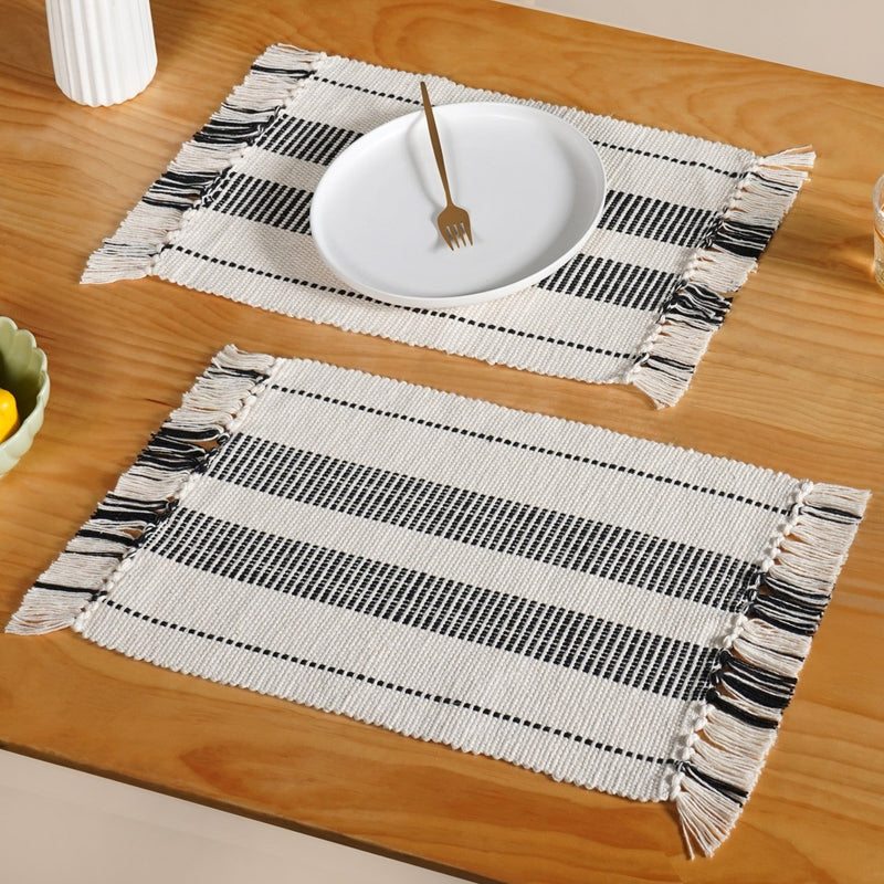 Heritage Loom Fringed Placemat Set Of 6 Nestasia