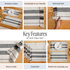 Heritage Loom Fringed Placemat Set Of 6 Nestasia