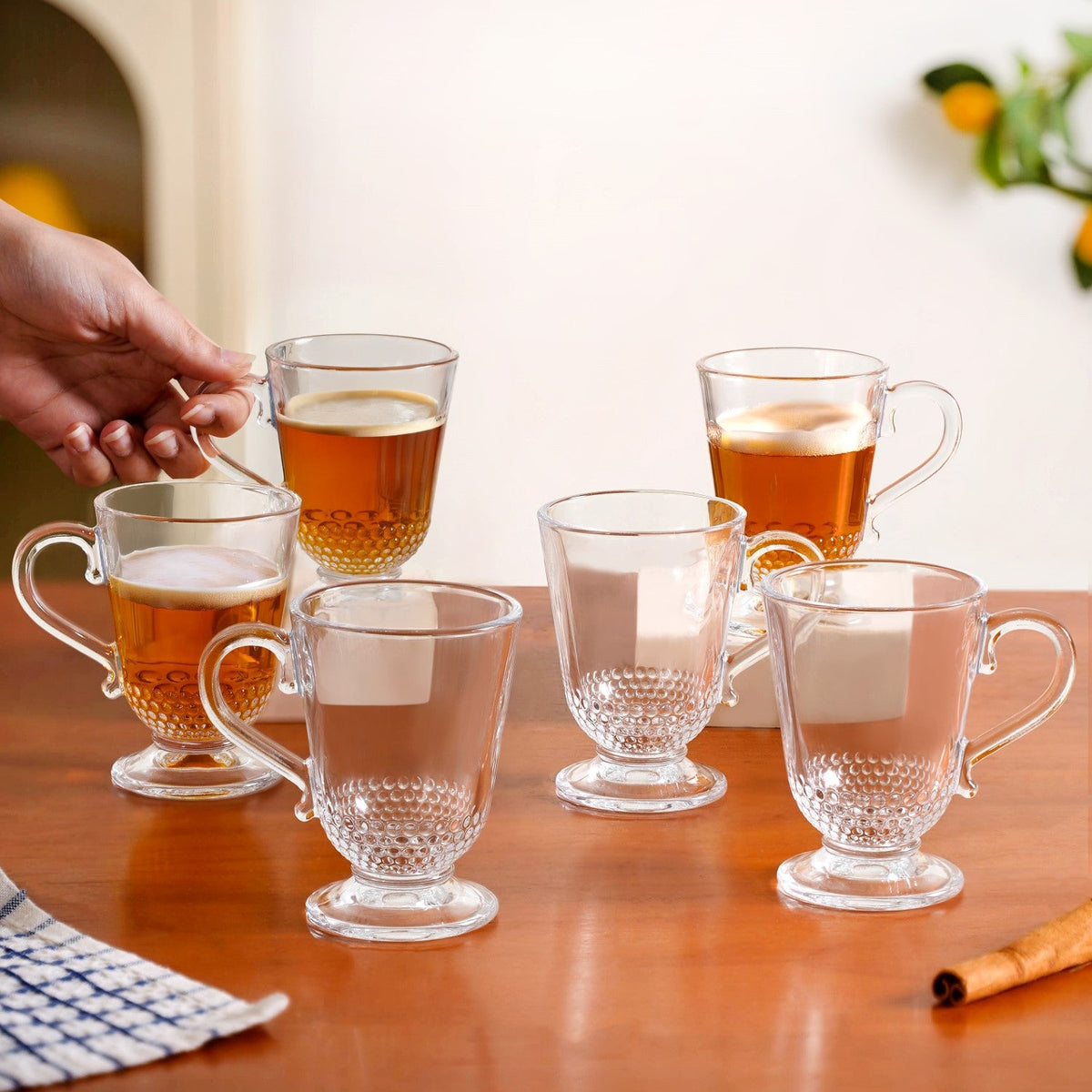 Hobnail Irish Coffee Glass Set Of 6 196ml Nestasia