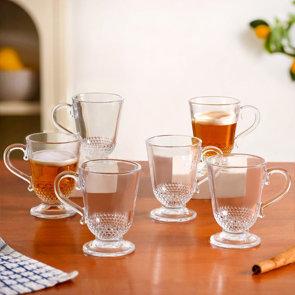 Hobnail Irish Coffee Glass Set Of 6 196ml Nestasia