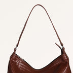 Soi Basket Weave Hobo Bag Brown Nestasia