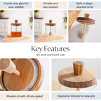 Airtight Lid Glass Honey Jar 500ml Nestasia