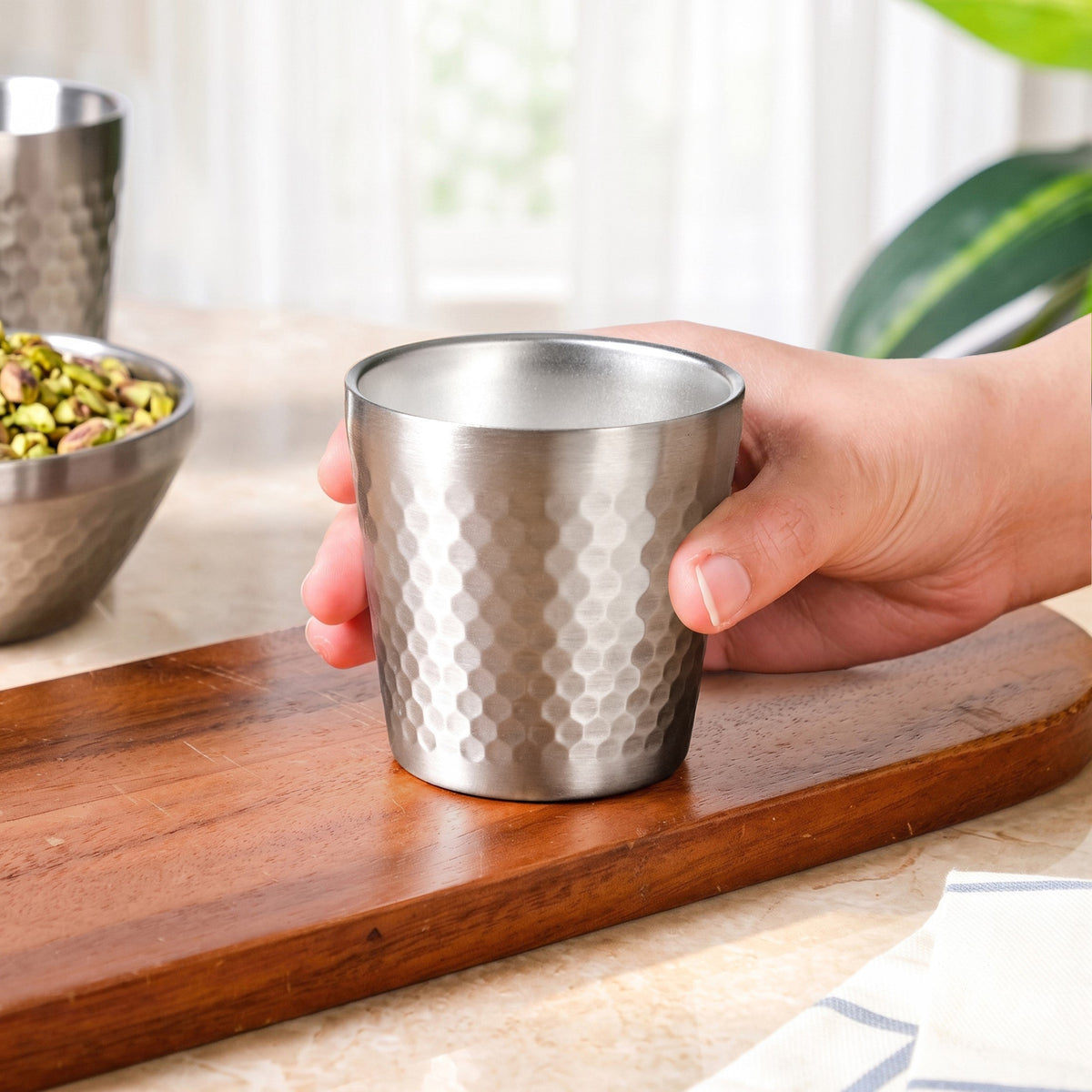 Honeycomb Stainless Steel Double Wall Tumbler 200ml Nestasia