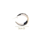 Honeycomb Textured Silver Hoop Earrings Nestasia