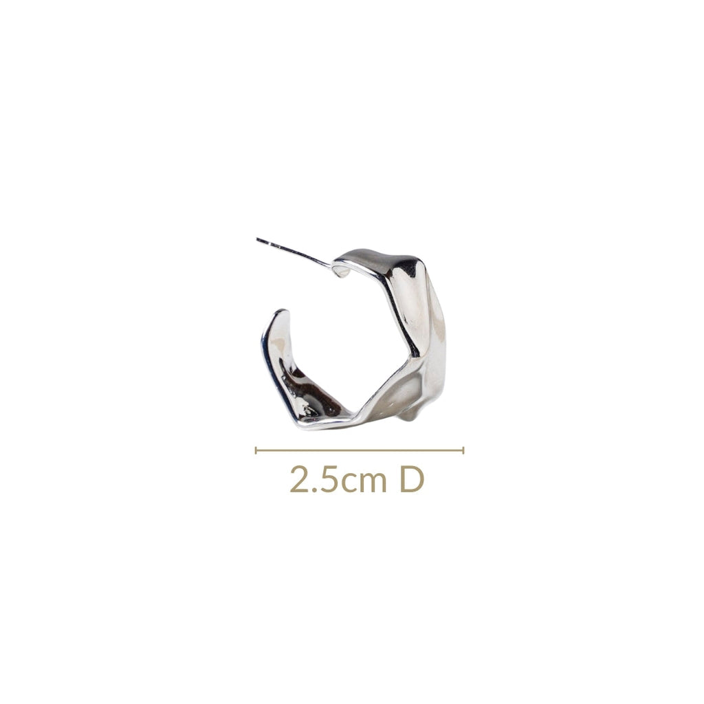 Beautifully Bold Silver Hoop Earrings Nestasia