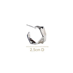 Beautifully Bold Silver Hoop Earrings Nestasia