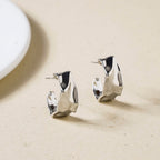Beautifully Bold Silver Hoop Earrings Nestasia