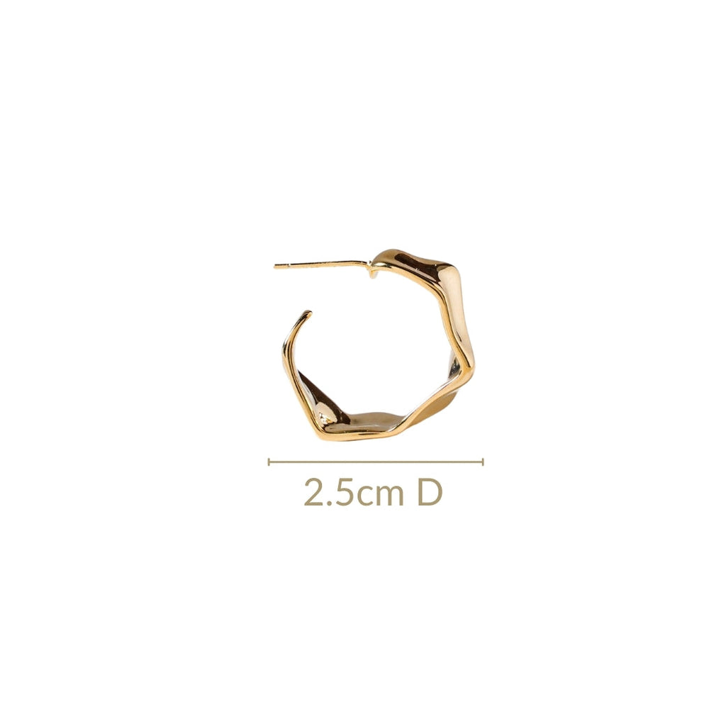 Beautifully Bold Gold Hoop Earrings Nestasia