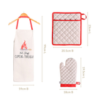 Hot Stuff Apron Mitten Pot Holder Set Of 3 Nestasia