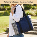 Houndstooth Pattern Tote Bag For Women Nestasia
