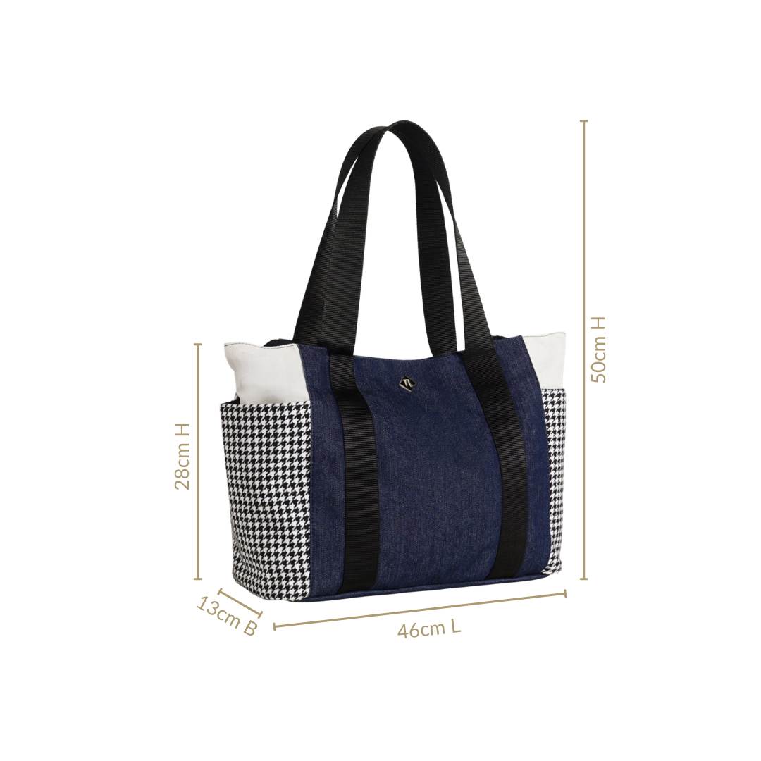 Houndstooth Pattern Tote Bag For Women Nestasia