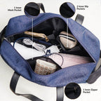 Hold All Denim Tote Bag Nestasia