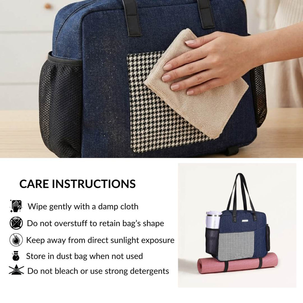 Hold All Denim Tote Bag Nestasia