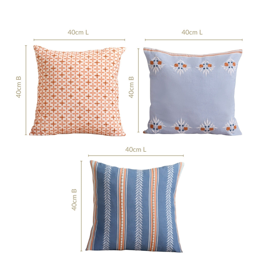 Hue Harmony Cushion Cover Set Of 3 Nestasia