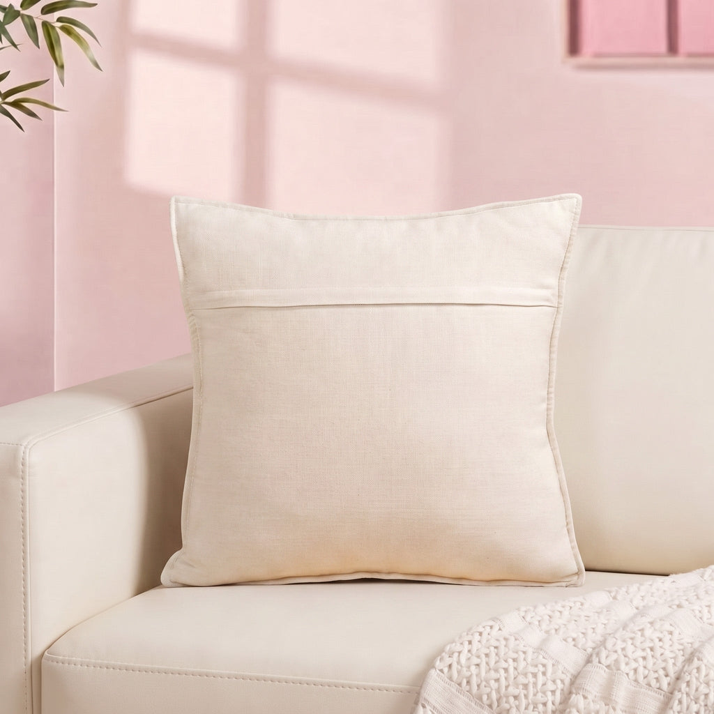 Hydrangea Grace Cotton Embroidered Cushion Cover 45x45cm Nestasia