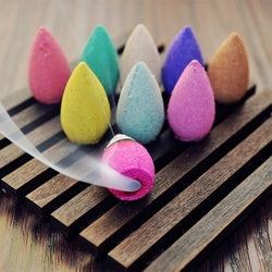 Multicolor Pack of 120 Backflow Incense Cones in Rose, Jasmine and Lavender Scent for Backflow Incense Burners Kafalo