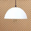 Shining White Glossy Finish Pendant Light, 10" Diameter Ceiling Hanging Lamp for Home/Living Room/Offices/Restaurants Kafalo