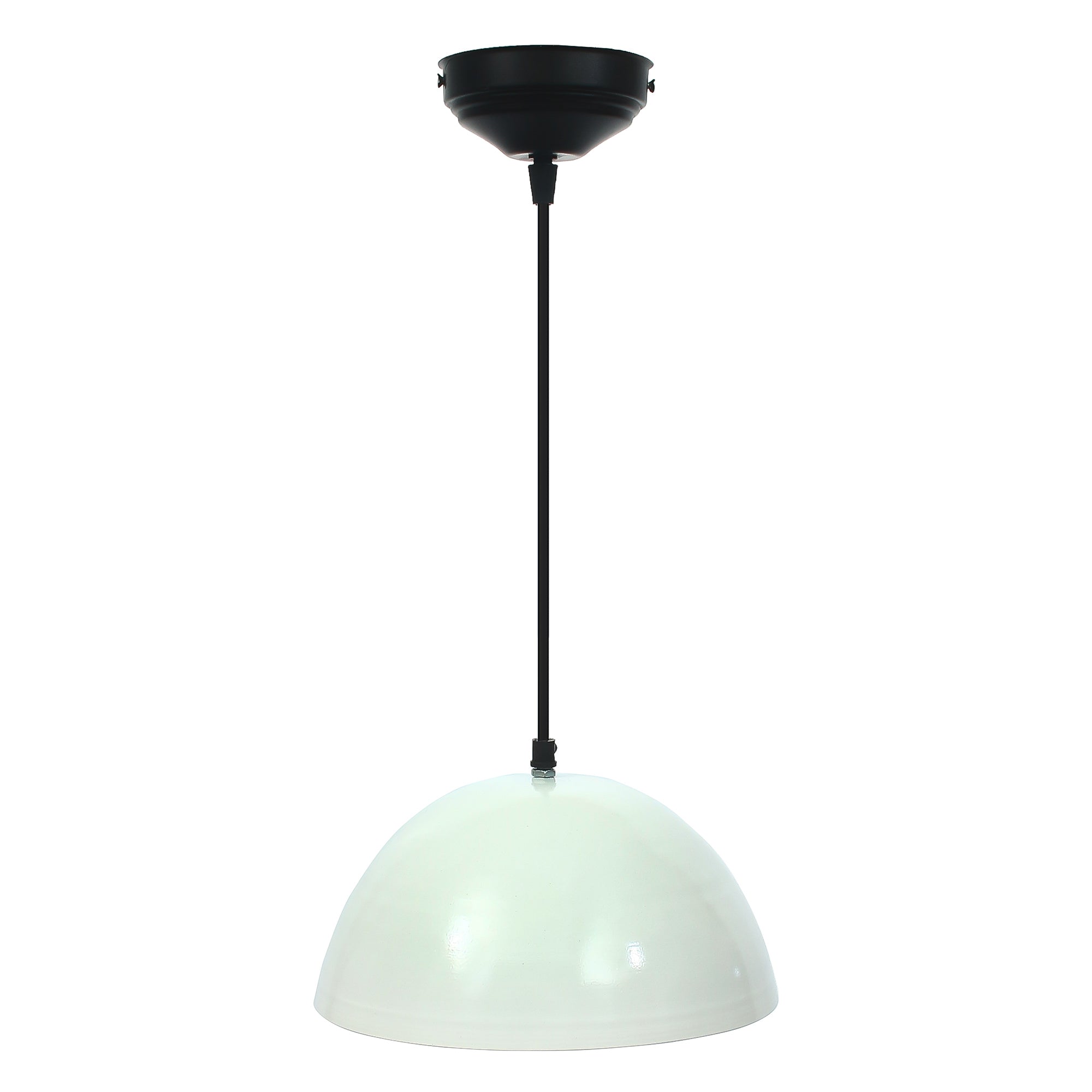 Shining White Glossy Finish Pendant Light, 10" Diameter Ceiling Hanging Lamp for Home/Living Room/Offices/Restaurants Kafalo