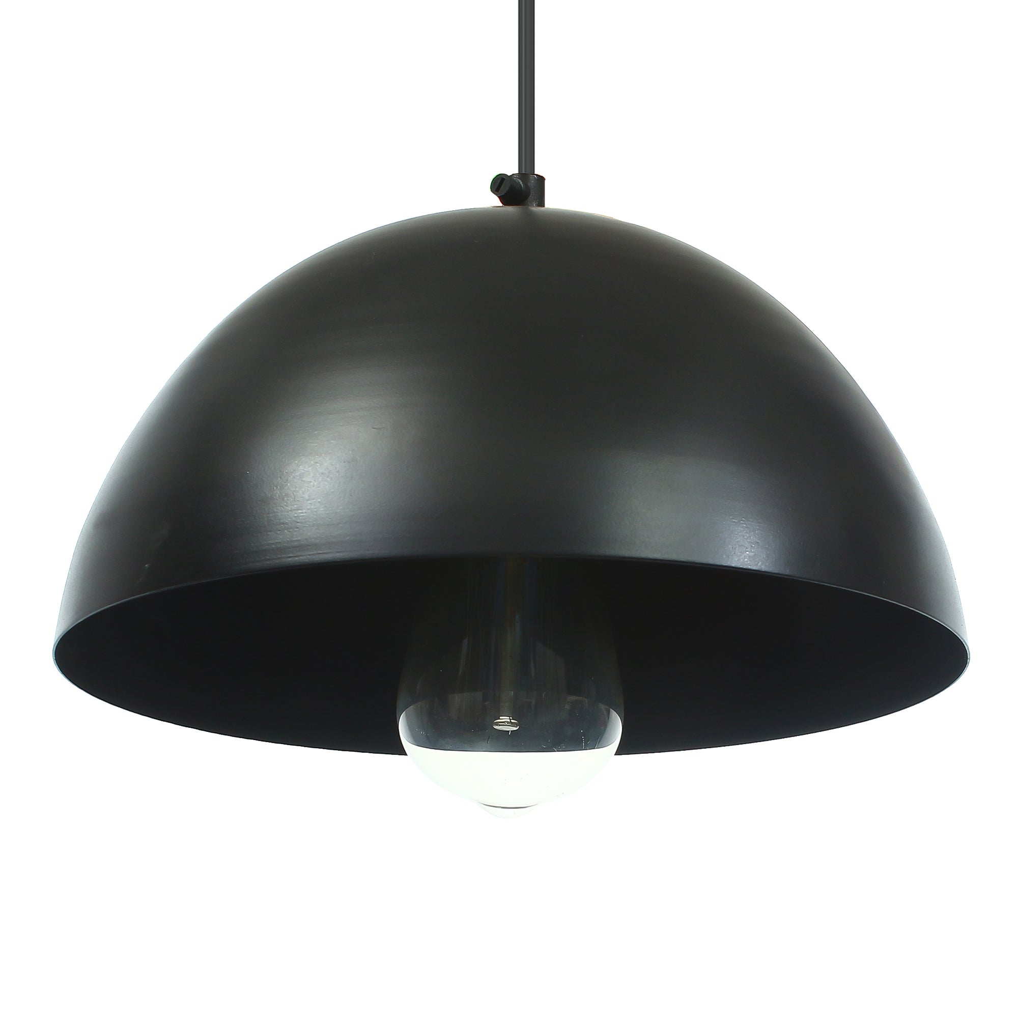 Shining Black Glossy Finish Pendant Light, 10" Diameter Ceiling Hanging Lamp for Home/Living Room/Offices/Restaurants Kafalo