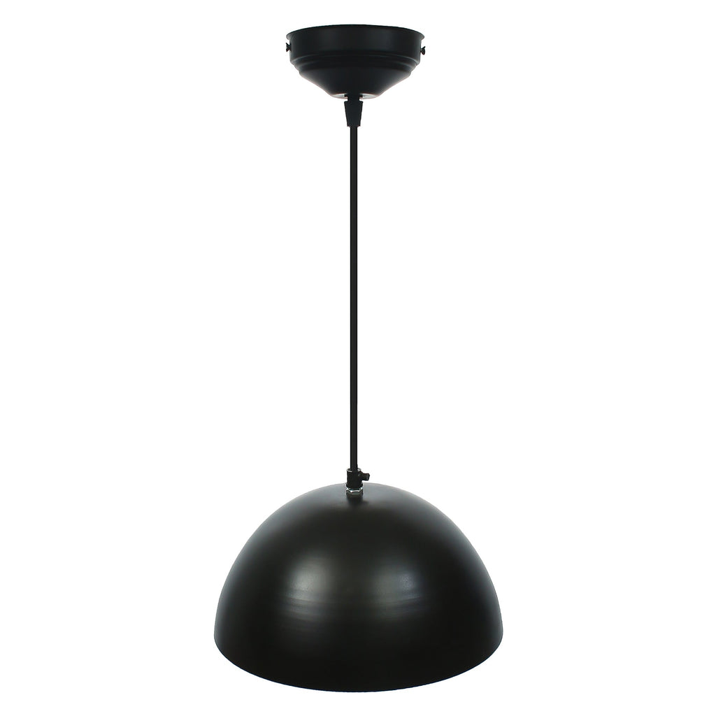 Shining Black Glossy Finish Pendant Light, 10" Diameter Ceiling Hanging Lamp for Home/Living Room/Offices/Restaurants Kafalo