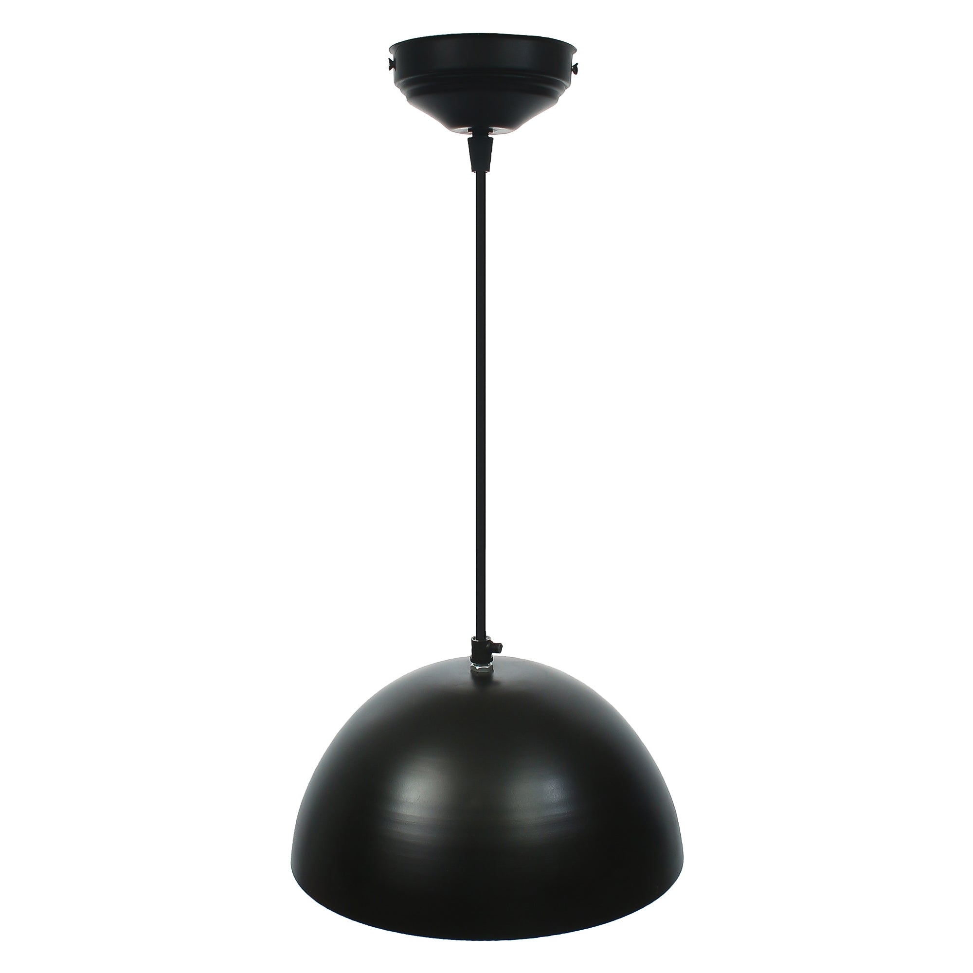 Shining Black Glossy Finish Pendant Light, 10" Diameter Ceiling Hanging Lamp for Home/Living Room/Offices/Restaurants Kafalo