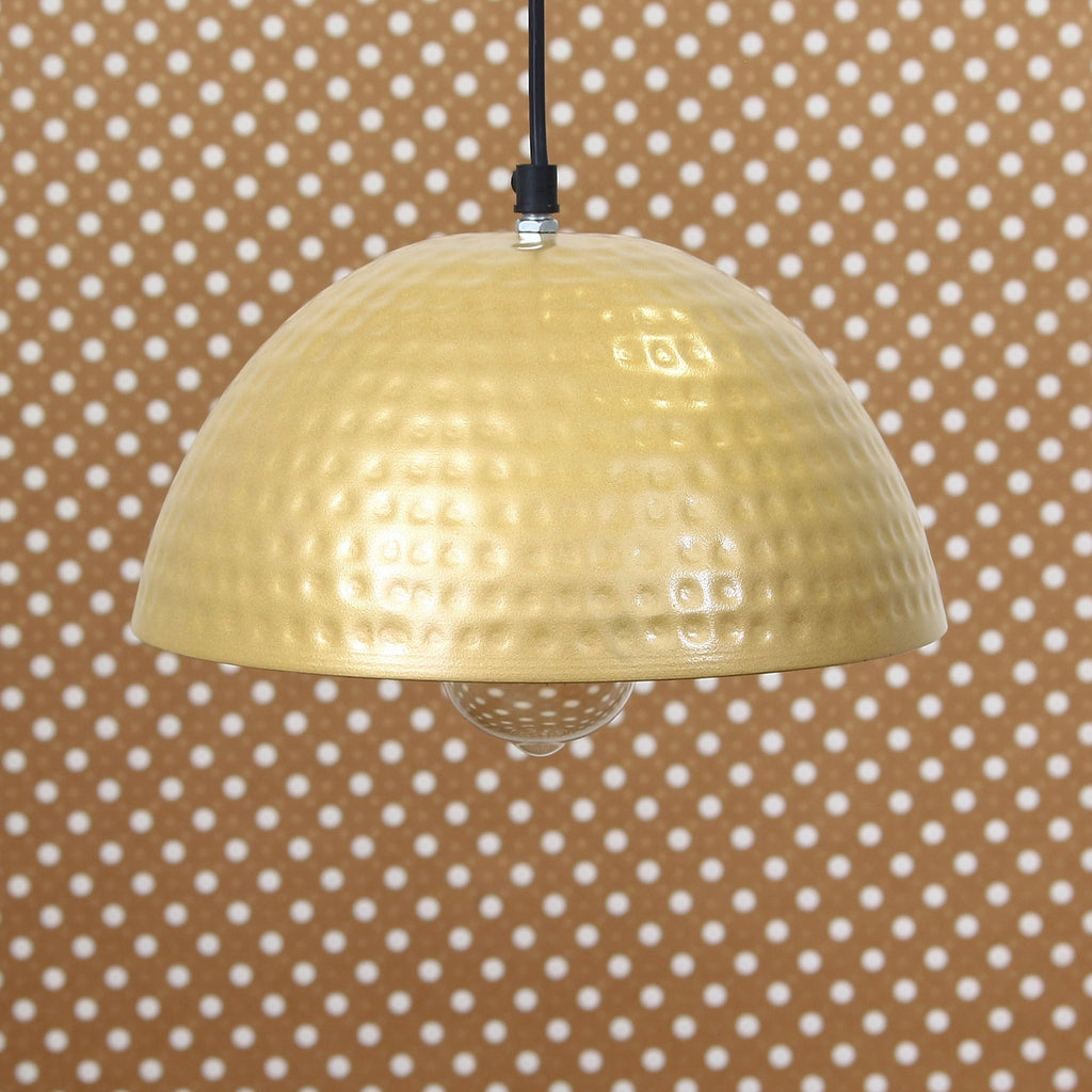 Antique Golden Hammered Pendant Light 10" Diameter Ceiling Hanging Lamp for Home/Living Room/Offices/Restaurants Kafalo