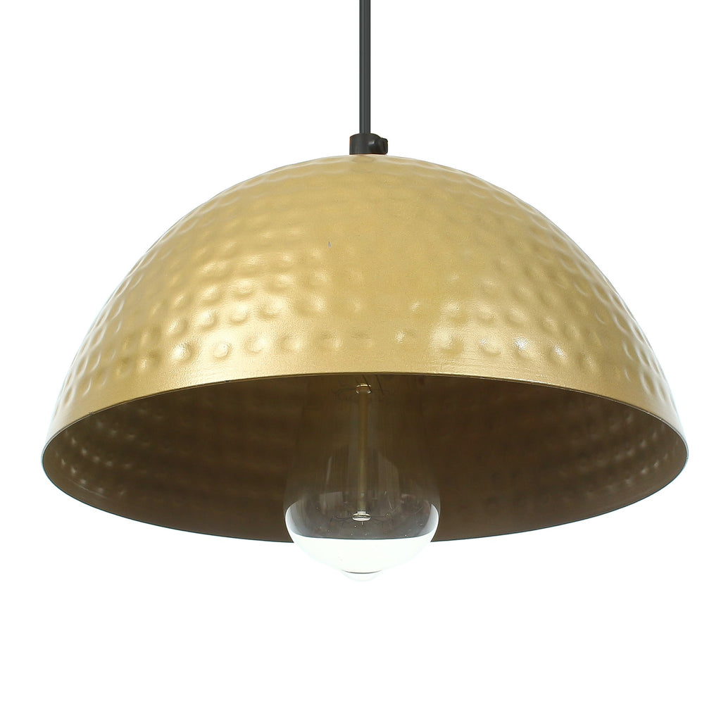 Antique Golden Hammered Pendant Light 10" Diameter Ceiling Hanging Lamp for Home/Living Room/Offices/Restaurants Kafalo