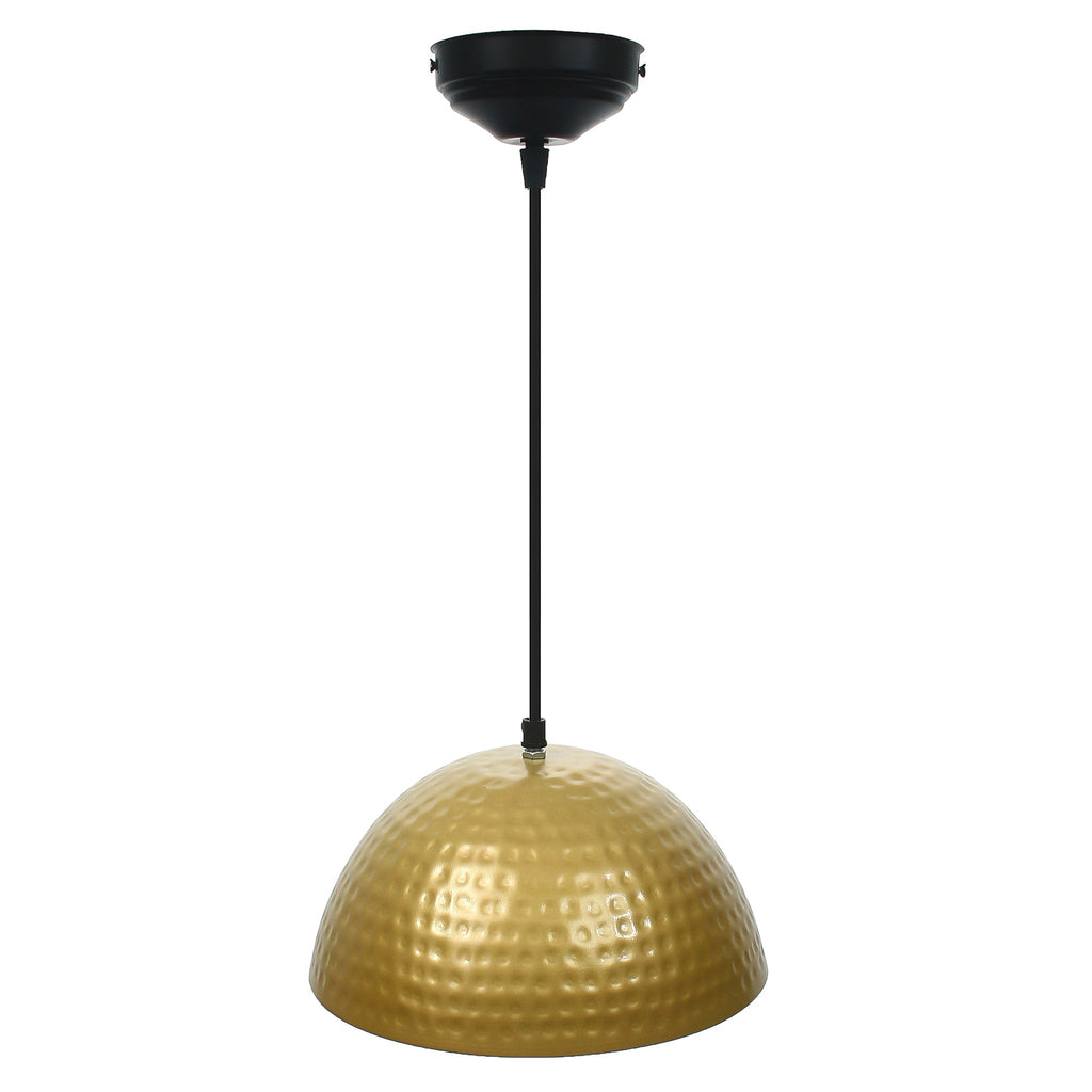 Antique Golden Hammered Pendant Light 10" Diameter Ceiling Hanging Lamp for Home/Living Room/Offices/Restaurants Kafalo