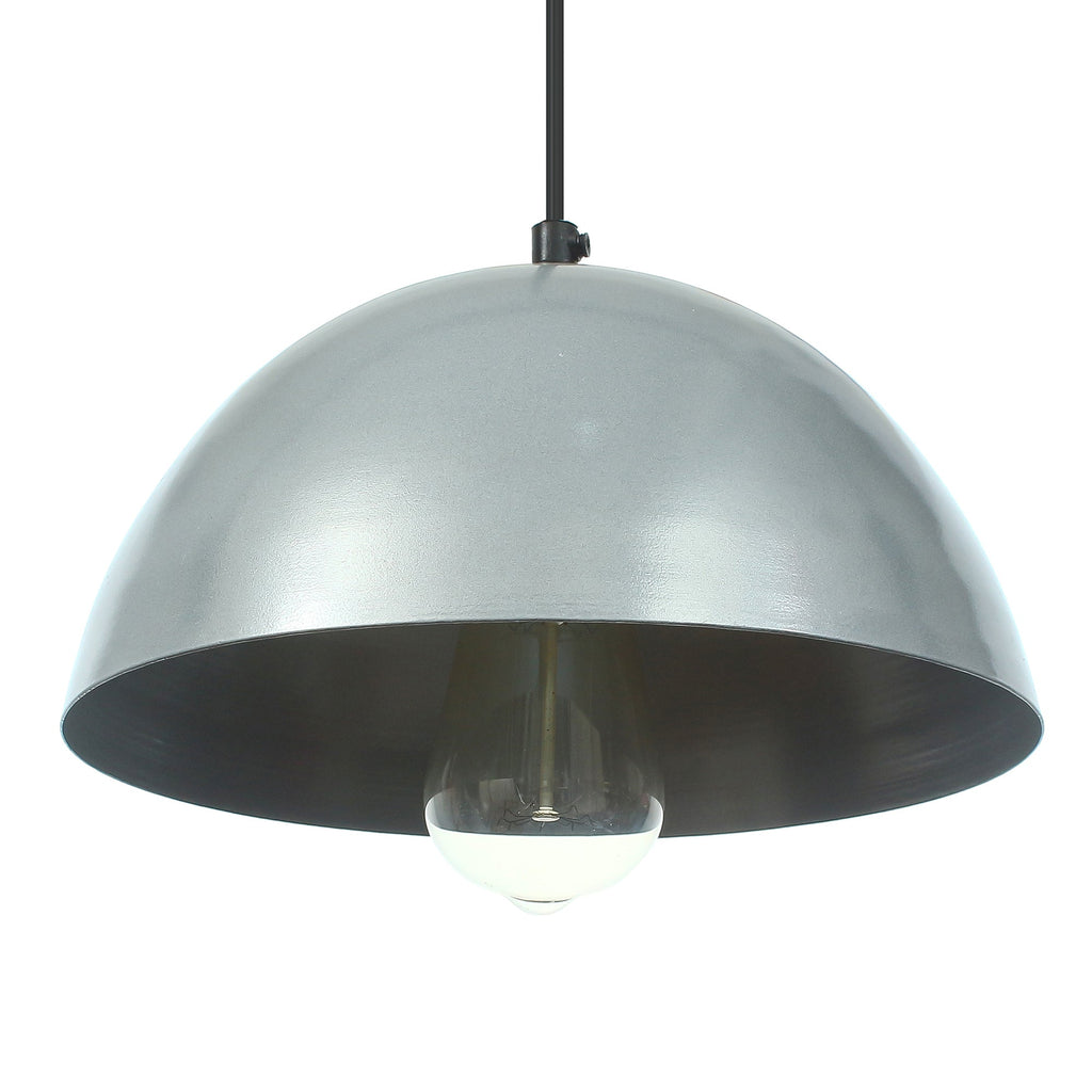 Shining Silver Glossy Finish Pendant Light, 10" Diameter Ceiling Hanging Lamp for Home/Living Room/Offices/Restaurants Kafalo