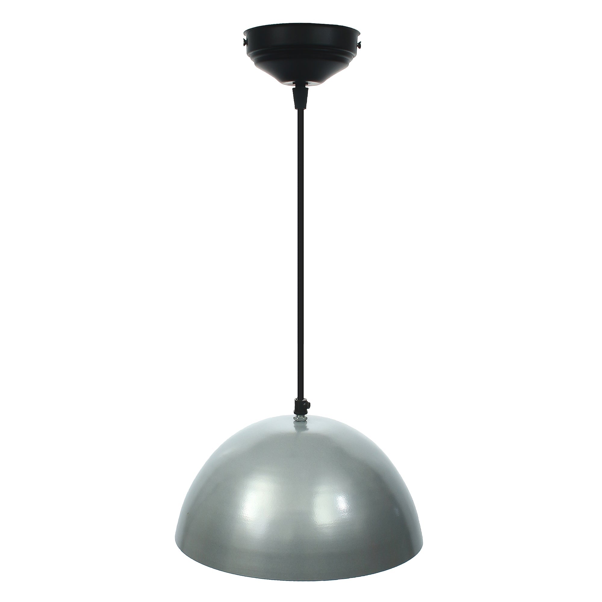 Shining Silver Glossy Finish Pendant Light, 10" Diameter Ceiling Hanging Lamp for Home/Living Room/Offices/Restaurants Kafalo