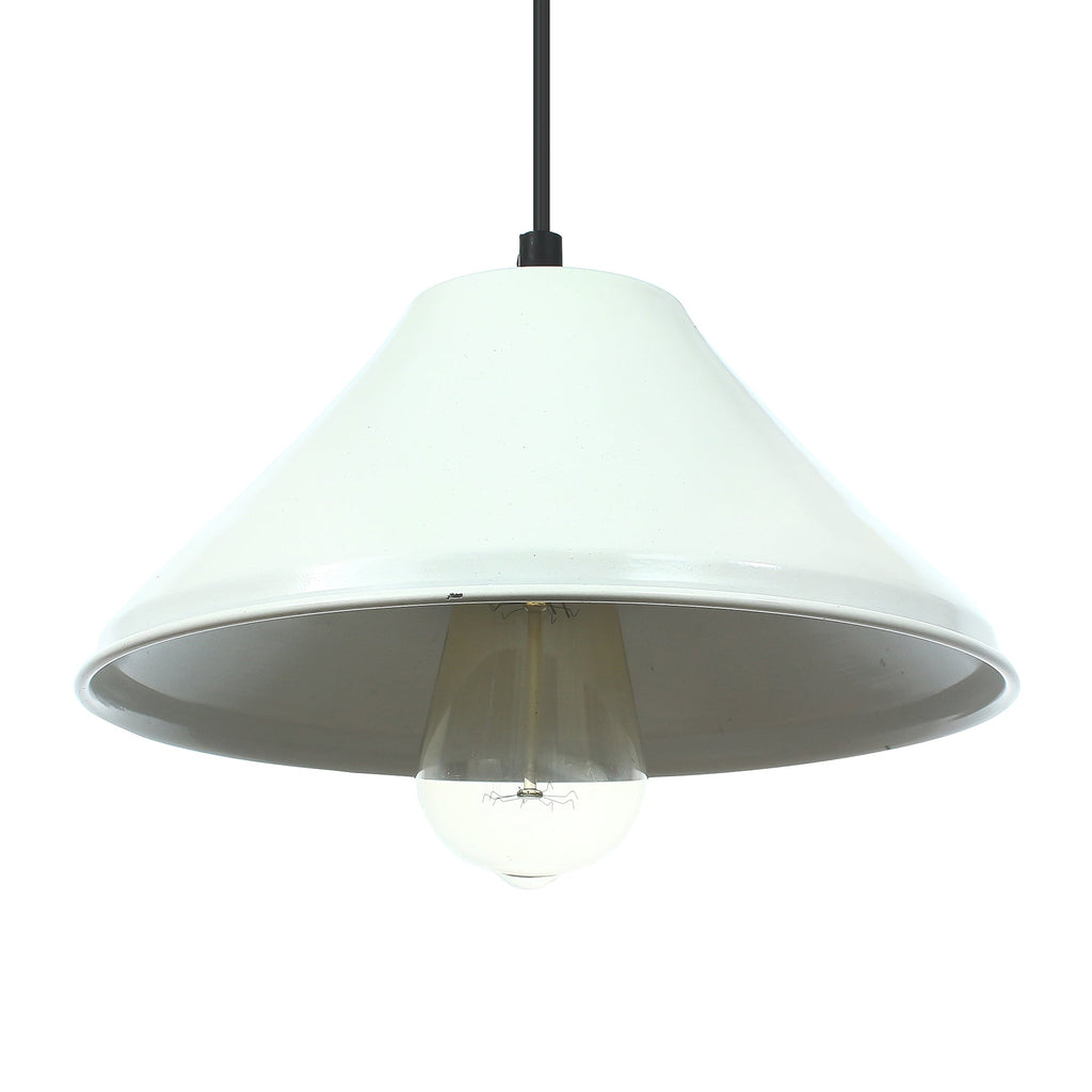 Shining White, Glossy Finish Pendant Light, 10" Diameter Ceiling Hanging Lamp for Home/Living Room/Offices/Restaurants Kafalo