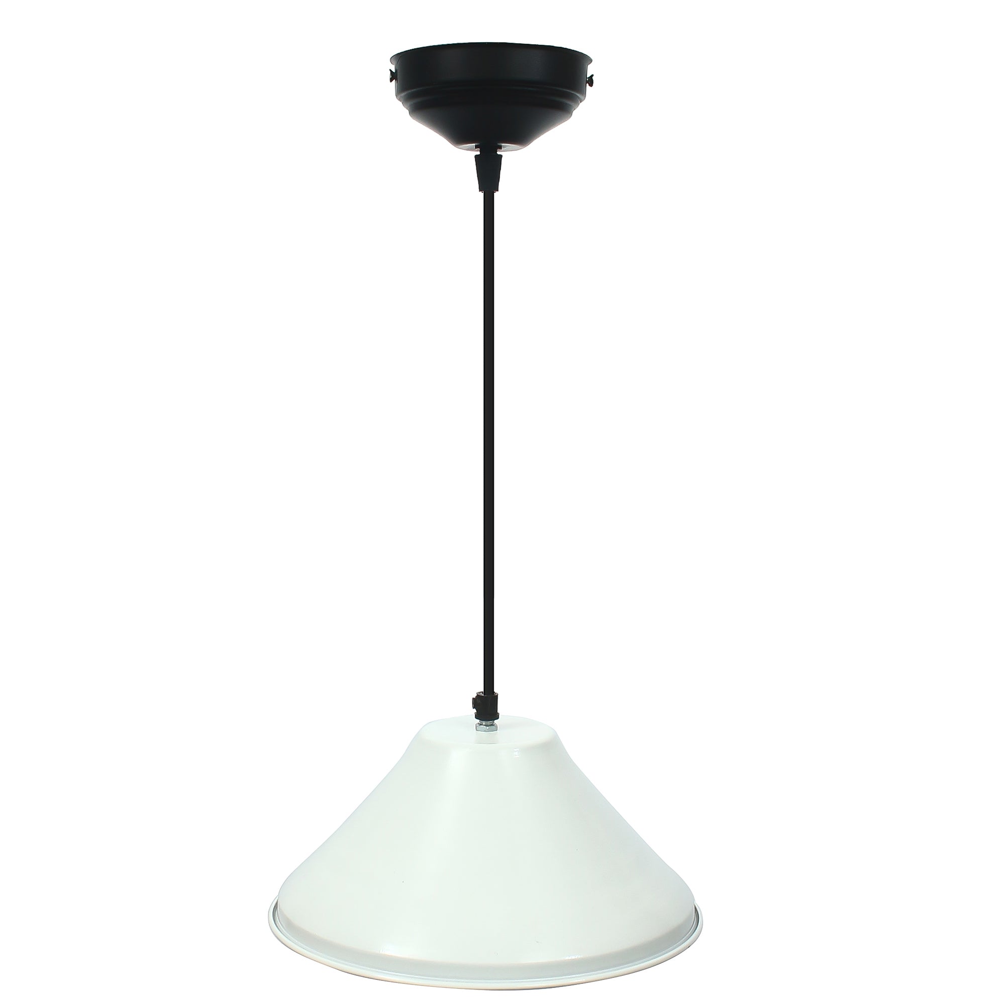 Shining White, Glossy Finish Pendant Light, 10" Diameter Ceiling Hanging Lamp for Home/Living Room/Offices/Restaurants Kafalo