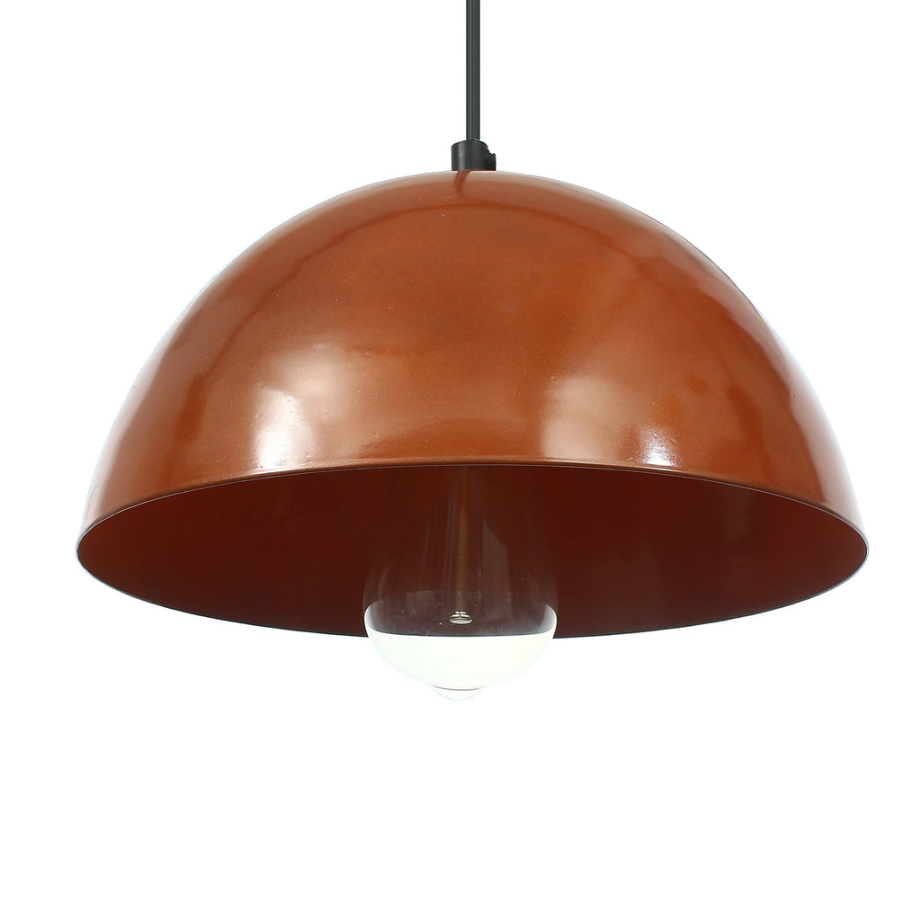 Shining Copper Color Glossy Finish Pendant Light, 10" Diameter Ceiling Hanging Lamp for Home/Living Room/Offices/Restaurants Kafalo