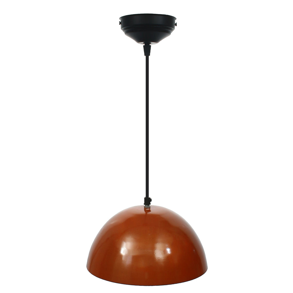 Shining Copper Color Glossy Finish Pendant Light, 10" Diameter Ceiling Hanging Lamp for Home/Living Room/Offices/Restaurants Kafalo