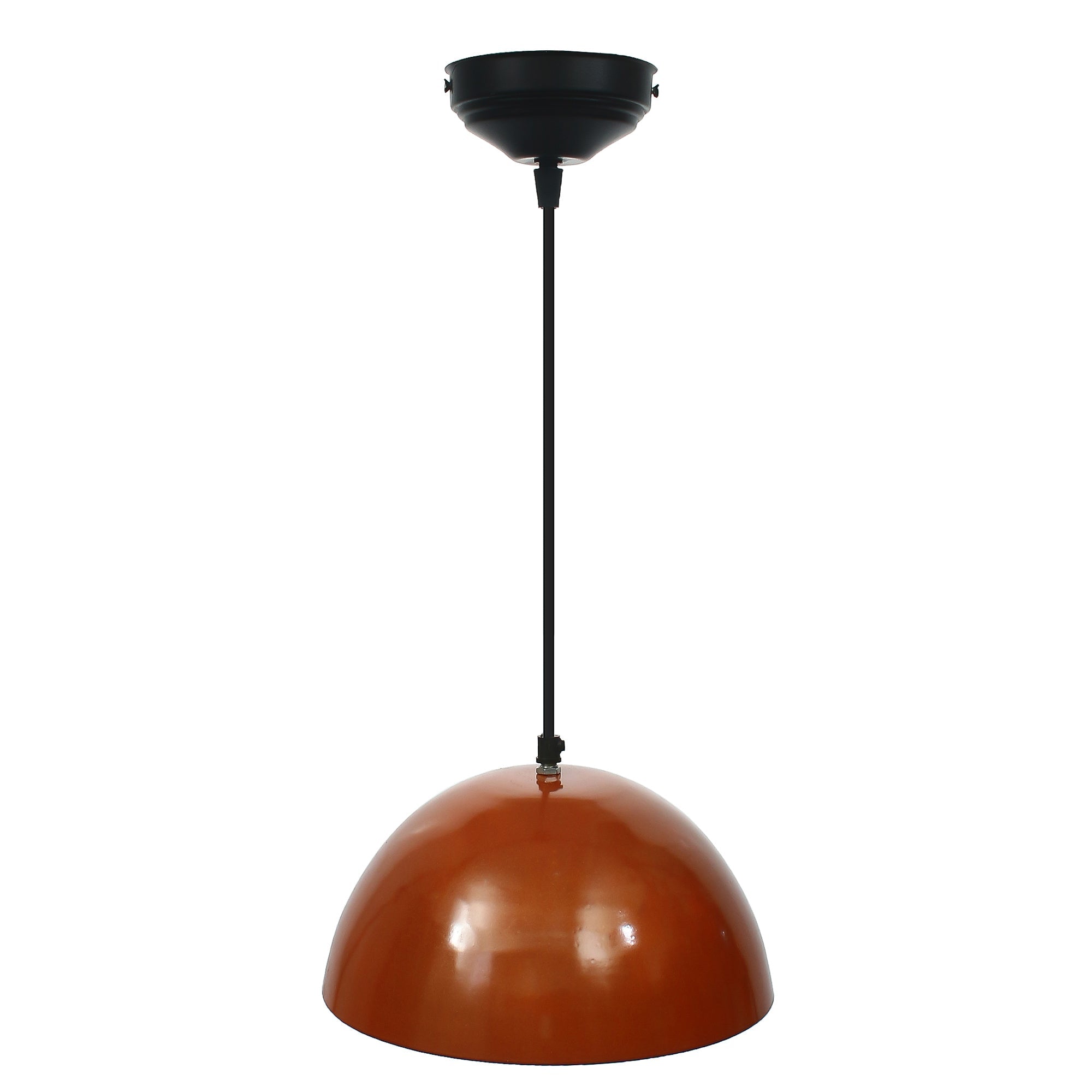 Shining Copper Color Glossy Finish Pendant Light, 10" Diameter Ceiling Hanging Lamp for Home/Living Room/Offices/Restaurants Kafalo
