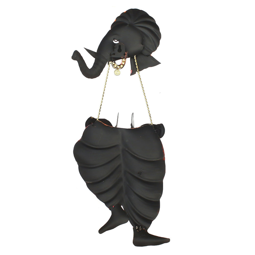 Lord Ganesha Playing Manjeera/Taal Wall Hanging Kafalo