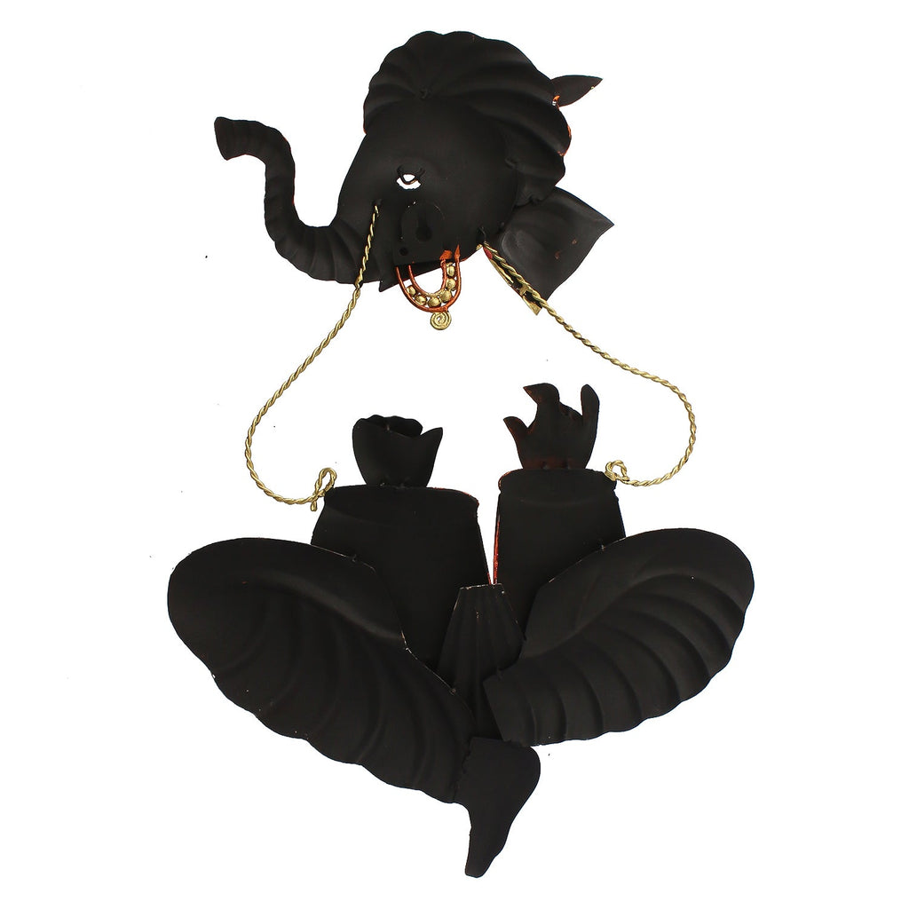 Lord Ganesha Playing Tabla Musical Instument Wall Hanging Kafalo