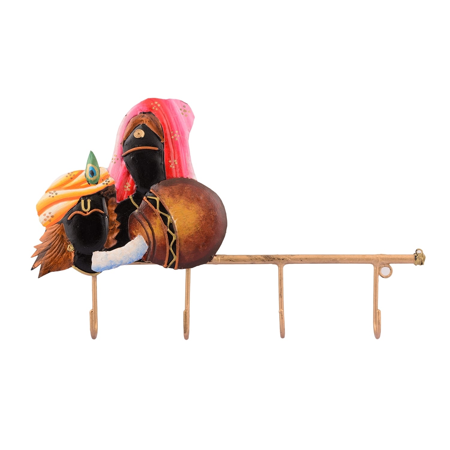 Radha Krishna Wrought Iron Key Holder Kafalo