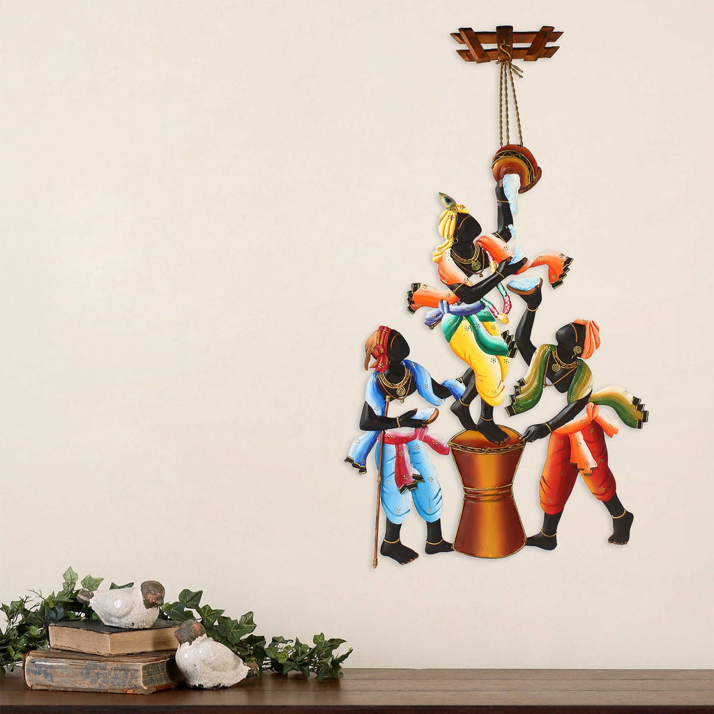Wall Hanging of Makhan Chor with Friends Kafalo