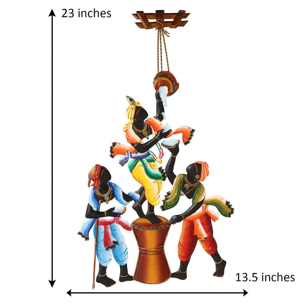Wall Hanging of Makhan Chor with Friends Kafalo
