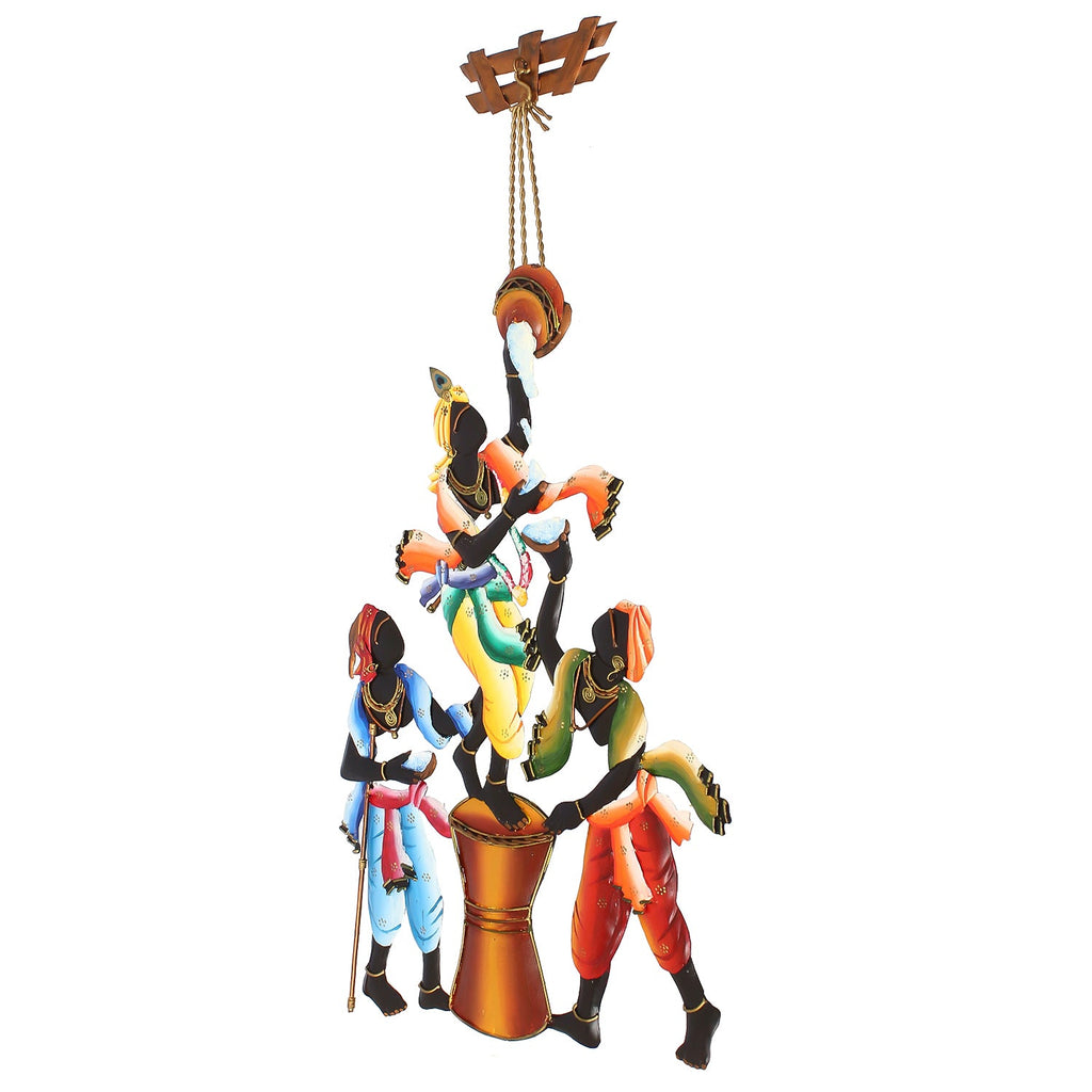 Wall Hanging of Makhan Chor with Friends Kafalo