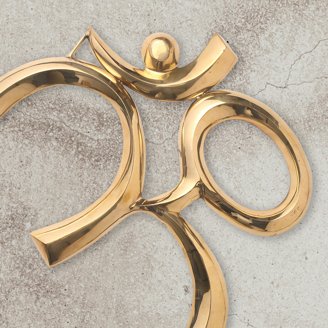Brass Religious Om Wall Hanging (14 Inch) Vedansh Craft